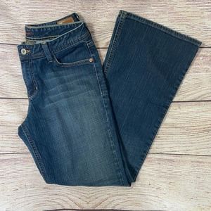 Eddie Bauer Stretch Bootcut Women's Jeans Flower Embroidered Medium Wash Size 8R